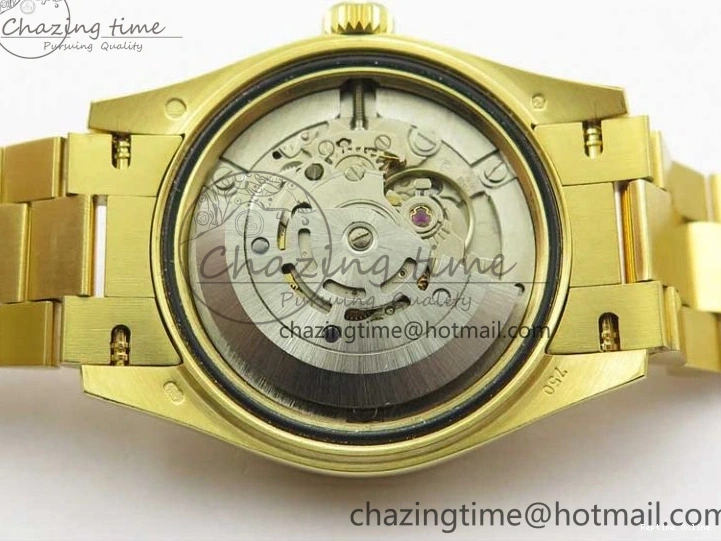 0516 Daydate 278288 31mm YG EWF Best Edition Green Malachite Dial on YG President Bracelet ETA SunProtective 2605